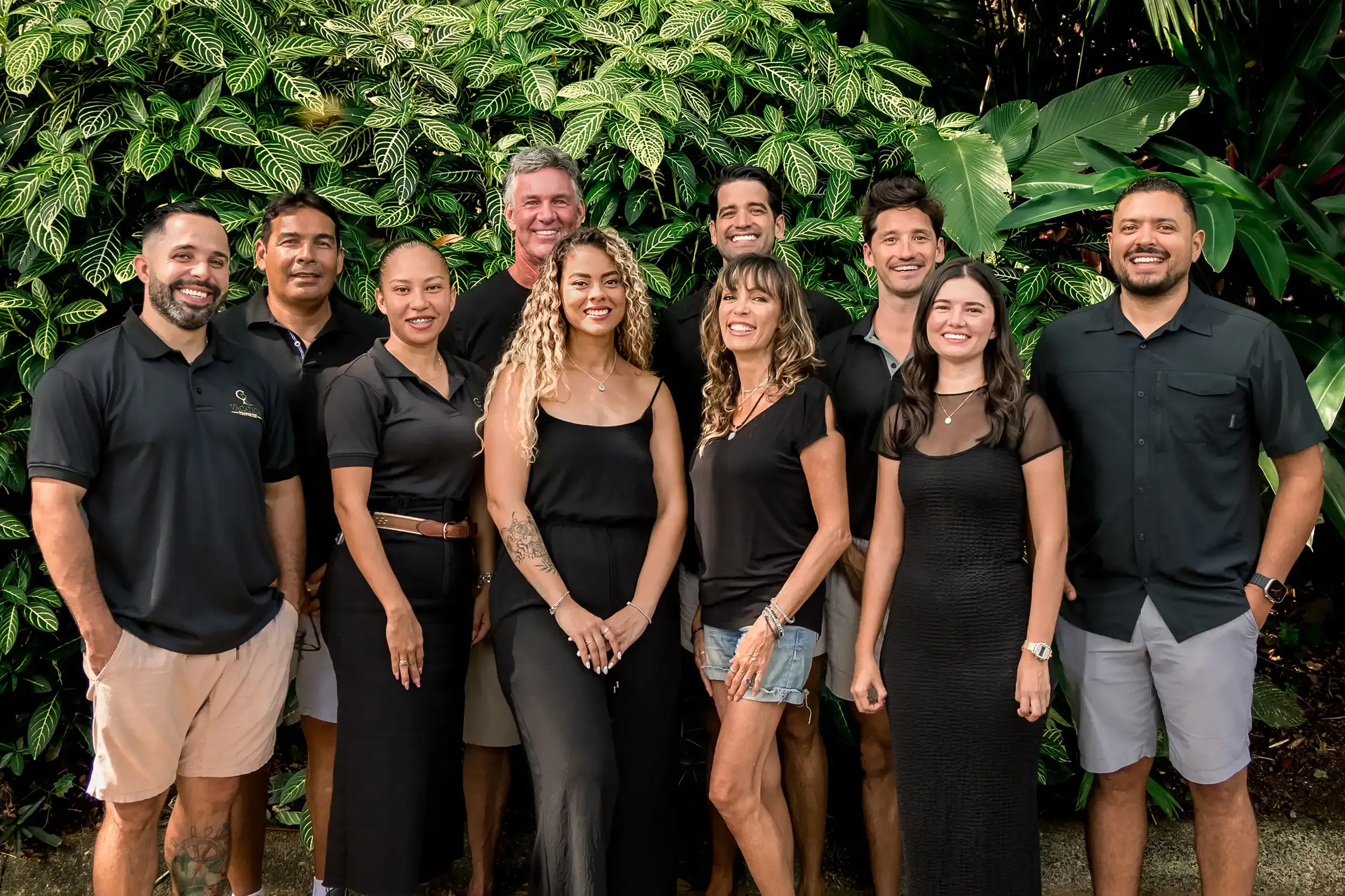 The CR Vacation Properties team outside their Manuel Antonio office